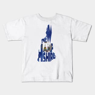 New Hampshire Typo Map Kids T-Shirt